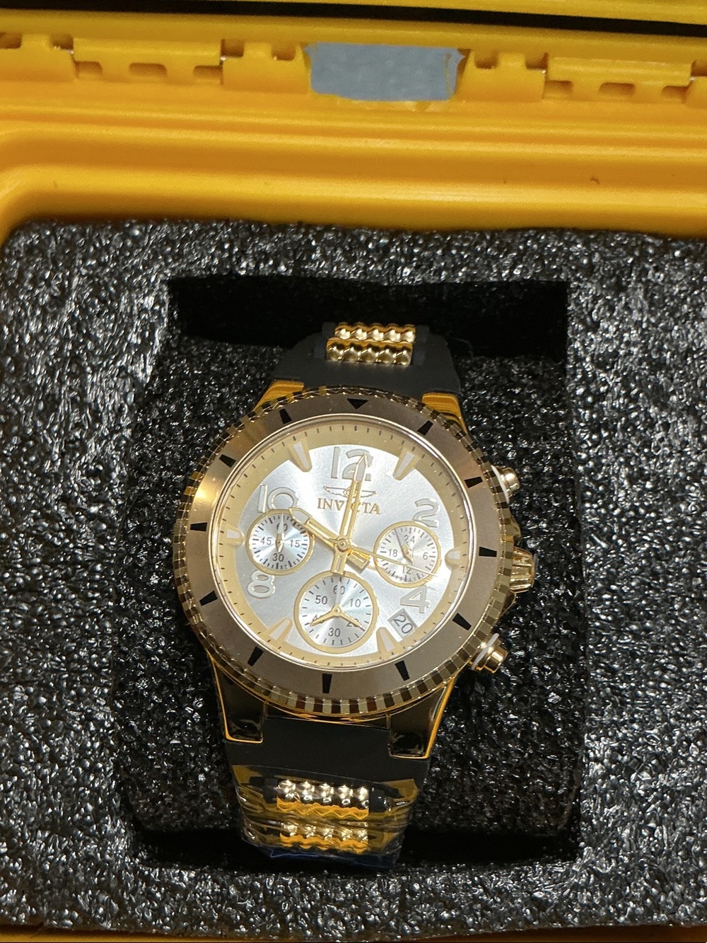 Invicta Gold and Black Men's Chronograph Watch-49804